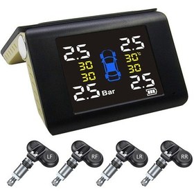 Resim Moveevo Güneş Enerjili Kablosuz Tpms Tekerlek Basınç Ve Sıcaklık Monitörü - 4 Adet Dahili Sensörlü, Bej Renk, Abs+pc Malzeme 