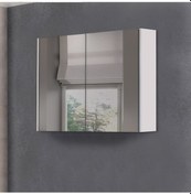 Resim Asmira Aynalı Üst Dolap - 80 Cm - Mdf Kapak - Beyaz Çok Renkli 