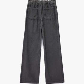 Resim Koton Pamuklu Yüksek Bel Bağcıklı Geniş Paça Pantolon Gri 6wkg40024aw Gri 