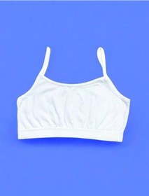 Resim Kız Çocuk Pamuklu Askılı Büstiyer-15417 Beyaz 