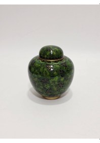 Resim Antika Cloisonne Kapaklı Kavanoz 13cm 019 