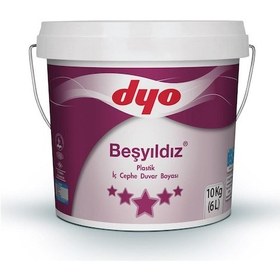 Resim Dyo Beşyıldız Plastik İç Cephe Boyası 10 Kg Salda Kumu 