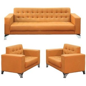 Resim Koltukstilim Terza Jb Üçlü Ofis Oturma Grubu Turuncu 