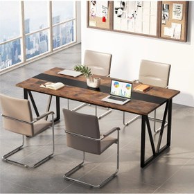 Resim Zizuva Tasarım Ev Ve Ofis Masası Ceviz - Siyah 