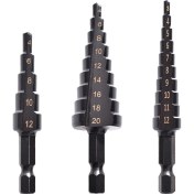 Resim Pairuidaisi Altıgen Şaft Nitrürlenmiş Siyah Düz Flüt Adım Matkap 3-12 4-12 4-20 Hss Pagoda Matkap Delik Ripper Seti (Yurt Dışından) 