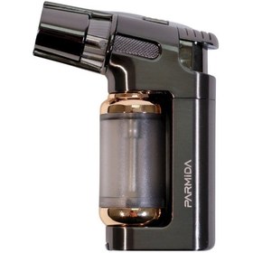 Resim Parmida Tek Torch Pürmüz Gunmetal Masa Tipi Metal Puro Çakmağı 