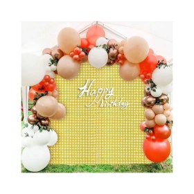 Resim Hayat Store Ekstra Metalize Altın Renk Disko Dikdörtgen Kesim Kapı Perdesi Dekorasyon 1x2 Metre - Lisinya 