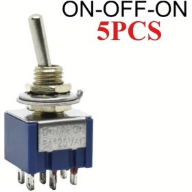 Resim Topshop1 5 Adet On-off-on / On-on Mini Mts-102 103 202 203 6 Pinli Toggle Anahtar Araç Güç Düğmesi 