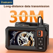 Resim 1 adet INSKAM 30m/20m/15m Esnek İnceleme Kamerası, 4.3" IPS LCD Ekranlı 8mm Endoskop, 8 LED Işık, Su Geçirmez, Şarj Edilebilir 2000mAh Pil, USB/Güç Bankası Uyumlu, Ev, HVAC, Sıhhi Tesisat, Araç Boru İncelemesi için 