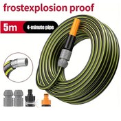 Resim Xuweiwei 500 Cm Yüksek Basınç Hortumu, Aksesuarlı Araç Yıkama Ve Bahçe Sulama 