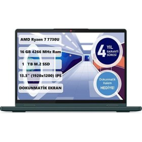 Resim Lenovo Yoga 6 AMD Ryzen 7 7730U 16GB 1TB SSD Freedos 13.3" WUXGA Taşınabilir Bilgisayar 83B2008RTX 