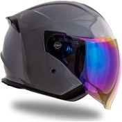 Resim Palio 2.0 Nardo Gri Güneş Vizörlü Açık Kask C5 Gri 