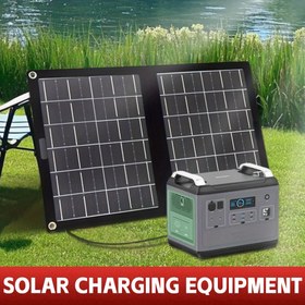 Resim Taşınabilir Güneş Paneli Şarj Cihazı, Katlanabilir, 10-20W Çıkış, USB Bağlantı Noktası, Evrensel Şarj, 36V Voltaj, Telefonlar ve Aksesuarlar için Güneş Enerjili Şarj Ekipmanı, Seyahat Dostu 