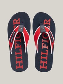 Resim Tommy Hilfiger Lacivert - Kırmızı Erkek Plaj Terliği PATCH HILFIGER BEACH 