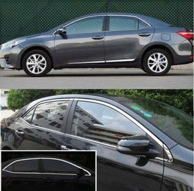 Resim Toyota Corolla 2013-2016 Cam Çıtası Nikelaj 