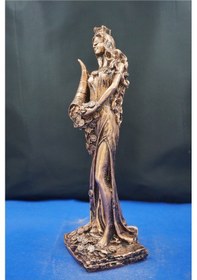 Resim Fortuna Bereket Tanrıçası Heykeli - 28 Cm Mitolojik Biblo Hediyelik Eşya Ev Dekor Bakır 