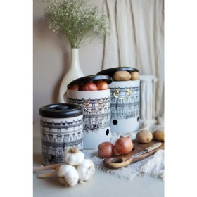 Resim Evle ERB29T9 Patates-Soğan-Sarımsak Saklama Kabı 3 Lü Set, City 