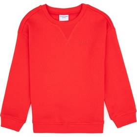 Resim U.S. Polo Assn. Erkek Çocuk Kırmızı Bisiklet Yaka Basic Sweatshirt 50313829-VR030 