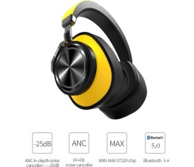 Resim Bluedio T6 Bluetooth 5.0 Kulaklık Sarı 