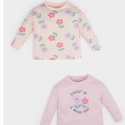 Resim Defacto Kız Bebek Yenidoğan Çiçekli Penye 2li Uzun Kollu Tişört E9994a525aupn367 Pembe 