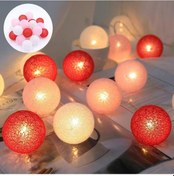 Resim Lemestar Güzel Pembe Pamuk Topu Led Işıklı Süpürge, 1.5m 10 Işık Pilli, 3cm Yuvarlak, Odalar Ve Bayram Dekorasyonu Için Pembe 