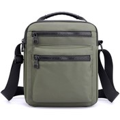 Resim Erkek Oxford Kumaş Spor Crossbody Omuz Çantası Haki Koyu Yeşil 