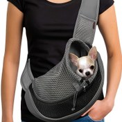 Resim Pet Omuz Sırt Çantası, Kedi ve Köpek Bagaj Çantası, Taşınabilir Fileli Nefes Alabilen Çapraz Çanta, Seyahat ve Yürüyüş, Pet Ön Küçük Sırt Çantası, Kediler, Köpekler ve Diğer Hayvanlar İçin Uygun Dört Mevsim ABD 
