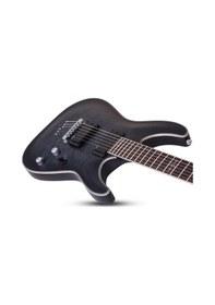 Resim Schecter C-1 Platinum Elektro Gitar (See-Thru Siyah Saten) 