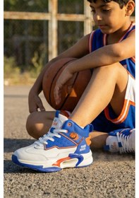 Resim In Step Garnett Profesyonel Görünümlü Çocuk Lacivert Basketbol Ayakkabısı - Yüksek Taban Konforlu Model 