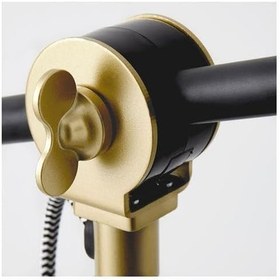 Resim IKEA Çalışma Lambası,MeridyenDukkan Siyah Renk Gold Detay 19 cm Metal Masa Lambası 