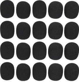 Resim Mikrofon Köpük Kılıfı, Siyah, 27x22mm, 20 Adet, Ktv Ve Mikrofonlar İçin Uygun 