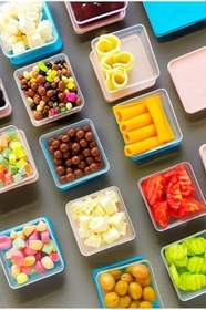 Resim Ege 8 Adet 16 Parça Hediyeli 330 ml. Sızdırmaz Kapaklı Erzak kahvaltı Saklama Kabı 