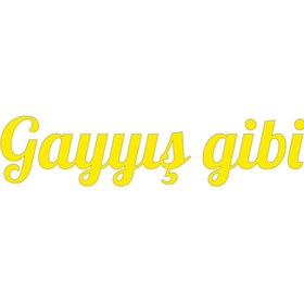 Resim Bak Karıştır Gayyış Gibi Sticker 20x4 Cm Sarı Renk 