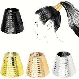 Resim 2 adet Kore Tarzı Abartılı Çok Yönlü Spiral Büyük Kuyruk Klipsleri Kadınlar için Plastik Saç Halkaları 