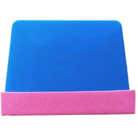 Resim Kare Keçeli Ragle Ppf/tph Cam Filmi Çekme Uygulama Aparatı 10.5x8cm Mavi 