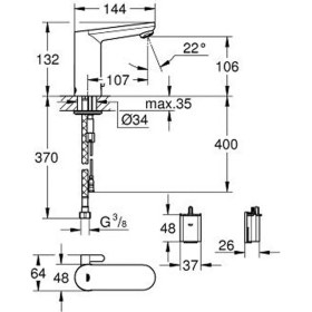 Resim Grohe Fotoselli Lavabo Bataryası 