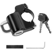 Resim Xindoker Elektrikli Araç Kask Kilit Motosiklet Bisiklet Anti-kaçırma Kilitlenme Fonksiyonu Direksiyon Kilit Takviye Zincirli Alüminyum Ve Çinko Alaşımlı Montaj Aracı Hediye Siyah 