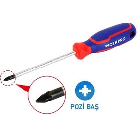 Resim Workpro Wp221036 Pz1x100mm Cr-v Manyetik Profesyonel Yıldız Tornavida 