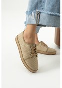 Resim Gabriella Hasır Bağcık Detaylı Kadın Espadril Sneaker Bej 