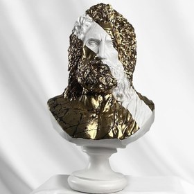 Resim Zeus 'Godlen' Dekoratif Heykel, Pop Art Roma Yunan Heykelleri 