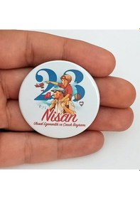 Resim 20 Adet - 23 Nisan Öğrenci Rozeti Model 3 Çok Renkli 
