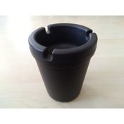 Resim Aksesuar Kokusuz Küllük Siyah 7,5cm (2ADET) (ARAÇ EV OFİS) Pratik Küllük, Kül Tablası, Yuvarlak Küllük 