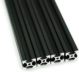 Resim Iverntech 4 adet 400mm 2020 V tipi siyah avrupa standardı eloksallı lineer ray alüminyum profil ekstrüzyon DIY 3D yazıcı ve CNC makinesi 