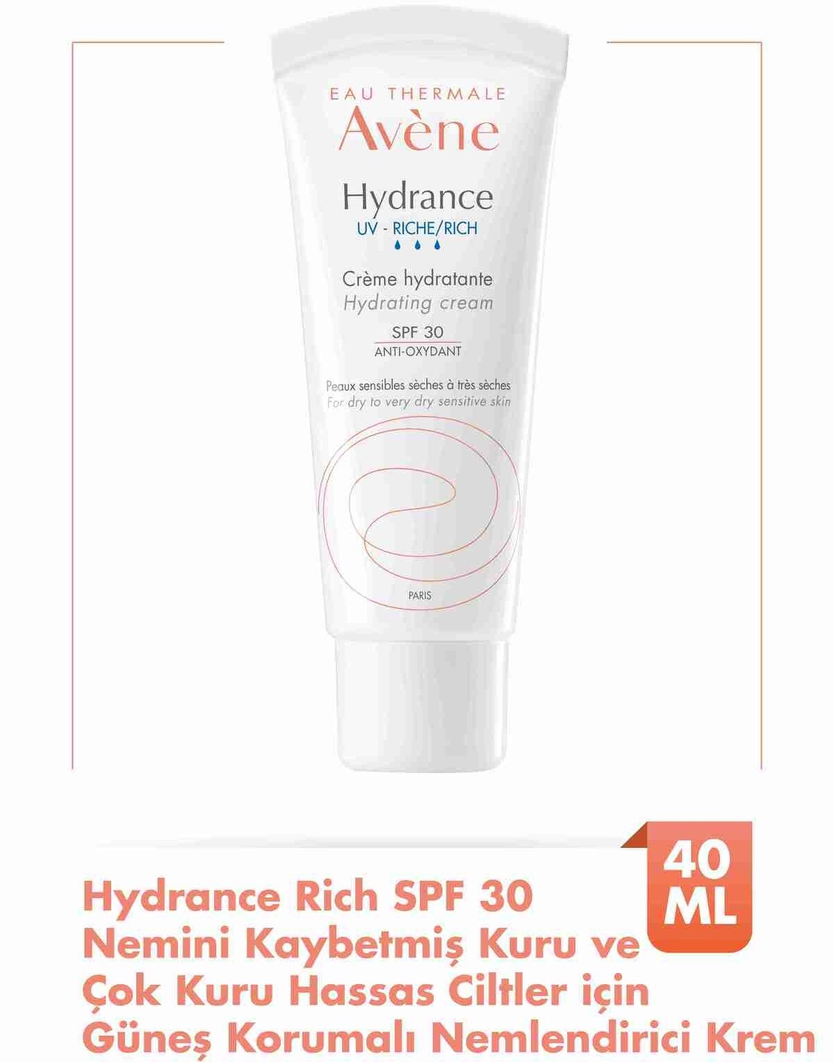 Avène Avene Hydrance UV Riche SPF30 40 ml | Dermobu Fiyatı ve Özelliklerı - Badem