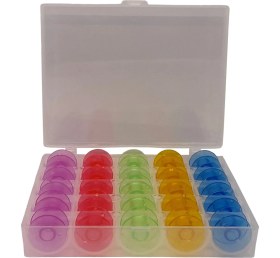 Resim Moonstar Ev Tipi Aile Dikiş Makinesi Plastik Geniş Masura Renkli (Kutulu) / HM2518M 25 Adet 