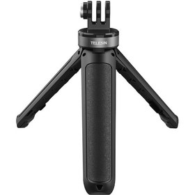Resim Singree Telesın Mini Seyahat Çubuğu Ve Tripod - Gopro, Insta360, Osmo İçin Hafif Ve Ayarlanabilir Vlog Çekim Aparatı Siyah 