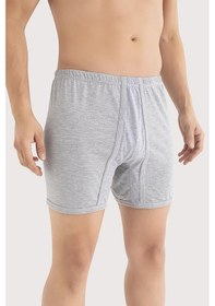 Resim Arma Yıldız Erkek Paçalı Külot Boxer 6'lı Paket Gri %100 Pamuk Penye Gri 