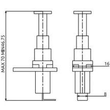Resim KAPI IŞIK BUTONU HELLA TİPİ (UZUN TİP) (LASTİKSİZ) UNIVERSAL 