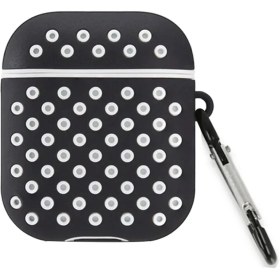 Resim Airpods 2 (2.nesil) Spor Delikli Kılıf - Siyah-Beyaz 