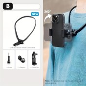 Resim Çok Yönlü POV/Vlog Boyun ve Göğüs Montajı - Eller Serbest Telefon ve Kamera Standı GoPro Serisi için, iPhone 15, 14, 13 ve Android Cihazlar için - Video Kaydı İçin İdeal 